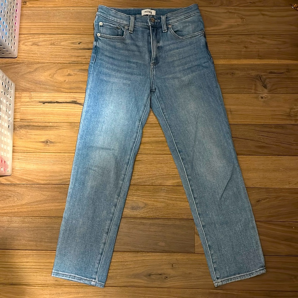 Pistola high rise straight leg jeans. Size 26